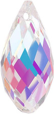 36Pcs AB Teardrop Crystal Beads 10X20Mm Waterdrop Faceted Glass Beads for Jewelr