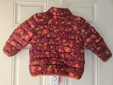 REI Girls Jacket Red/Coral/Leaves, Reversible 5/6