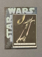 1977 General Mills Star Wars ADPAC Sticker "Attack On Darth Vader's Ship"