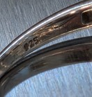 Green Jade 3-Stone Ladie's Band Ring - 925 Silver - Size 10 - 4.87g — photo 8