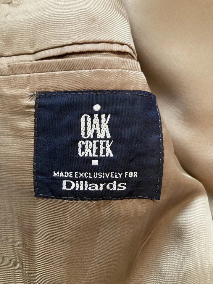 Traje Chaqueta Pata de Gallo 42L Pantalones de Vestir Marrón 38 32 Oak Creek Para Dillards  Foto 2 de 4