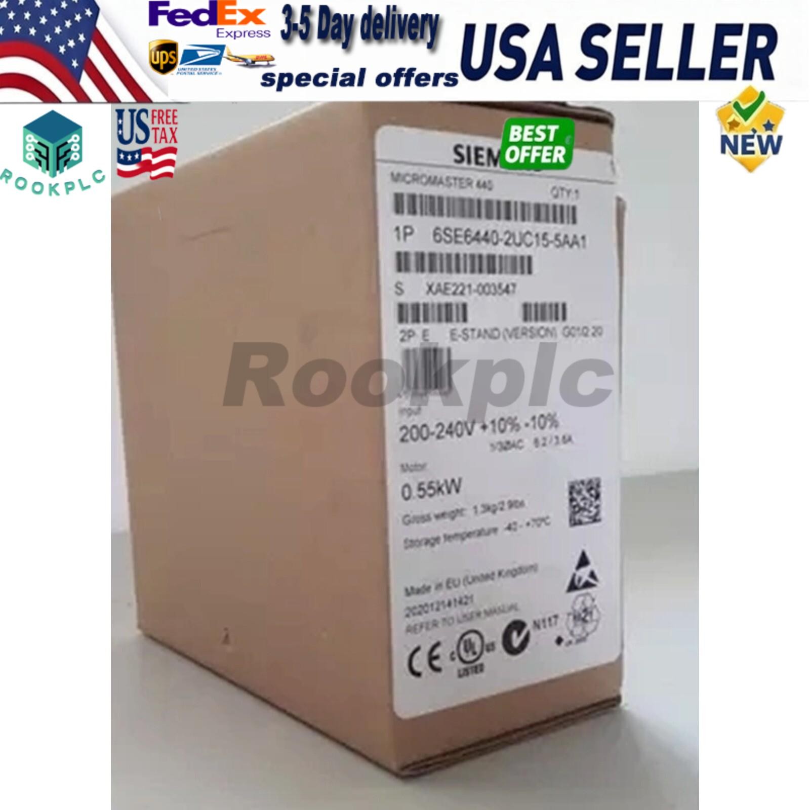New Siemens 6SE6440-2UC15-5AA1 6SE64402UC155AA1 MICROMASTER440 without filter
