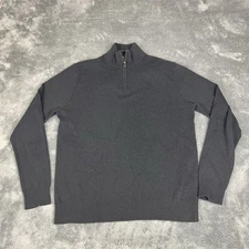 The Men’s Store Bloomingdale’s 100% Cashmere Quarter Zip Sweater Black Medium