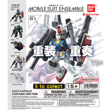 Bandai MOBILE SUIT ENSEMBLE 01 Gashapon Gundam Capsule Toy Full Set of 5