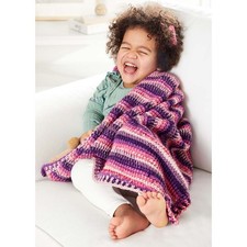 Premier  Plum Baby Blanket Crochet Kit