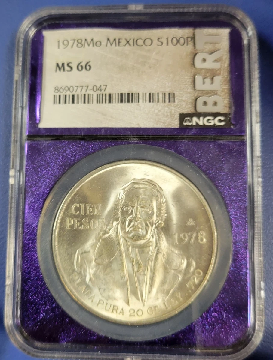 Uncirculated 1978 100 Pesos Denomination Mexican Coins (1905-Now