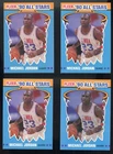 4 LOT 1990 FLEER ALL STAR MICHAEL JORDAN #5 STICKER CARD 90-91
