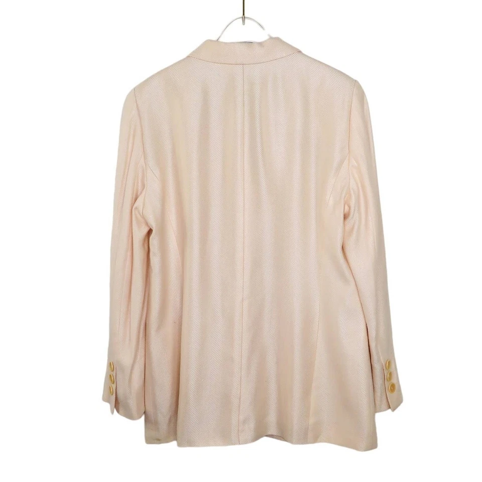 Traje Blazer y Falda Vintage Rosa Claro Louis Feraud Años 80 Talla 12 Foto 4 de 4