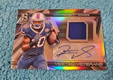2015 Spectra Autograph Vested Veterans Robert Woods Buffalo Bills 60/99 #VV-RW