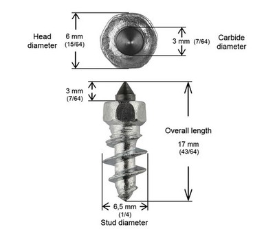 IGRIP 11MM STANDARD SCREW STUDS QTY 100 - Studs & Stud Kits