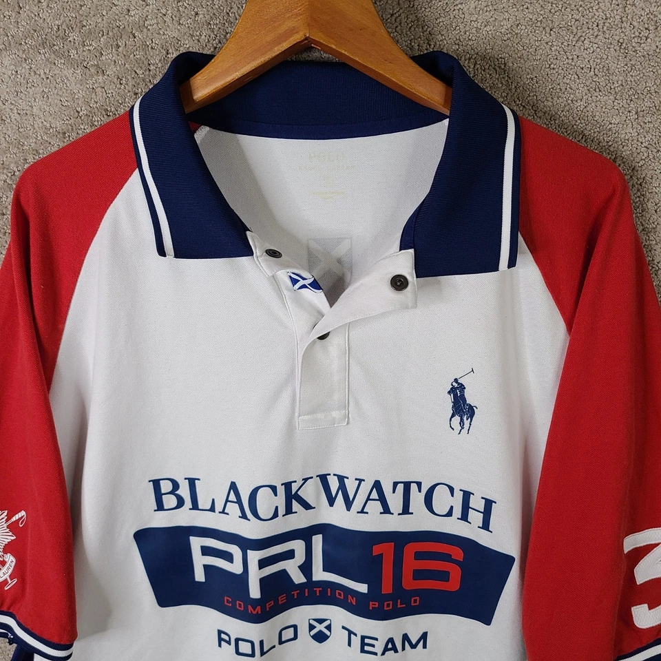 Polo Ralph Lauren Shirt 3XB White Blue Red Blackwatch PRL 16 Polo Competition - Image 2 of 4