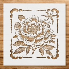 Elegant Watercolor Flower Stencils for Creative Crafting Projects - StencilAir