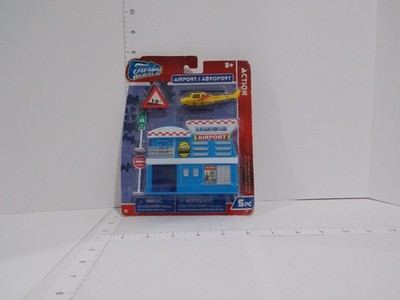 Turbo Wheels Airport Playset with Toy Plane & Signs 5pc Action Set New