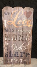 Rustic Style Decorative Wooden Sign With A Sentimental Quote About Family