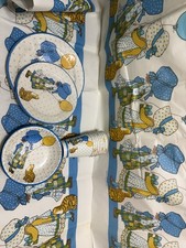 Holly Hobbie Vintage Tea Set with Plates, Cups, and Tablecloth