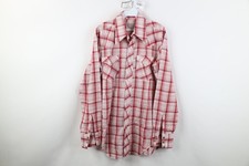 Vintage 70s Streetwear Mens Medium Dagger Collar Western Cowboy Button Shirt USA