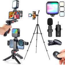 Vlogging Kit for iPhone,YouTube Starter Kit,Phone Holder Video Recording...