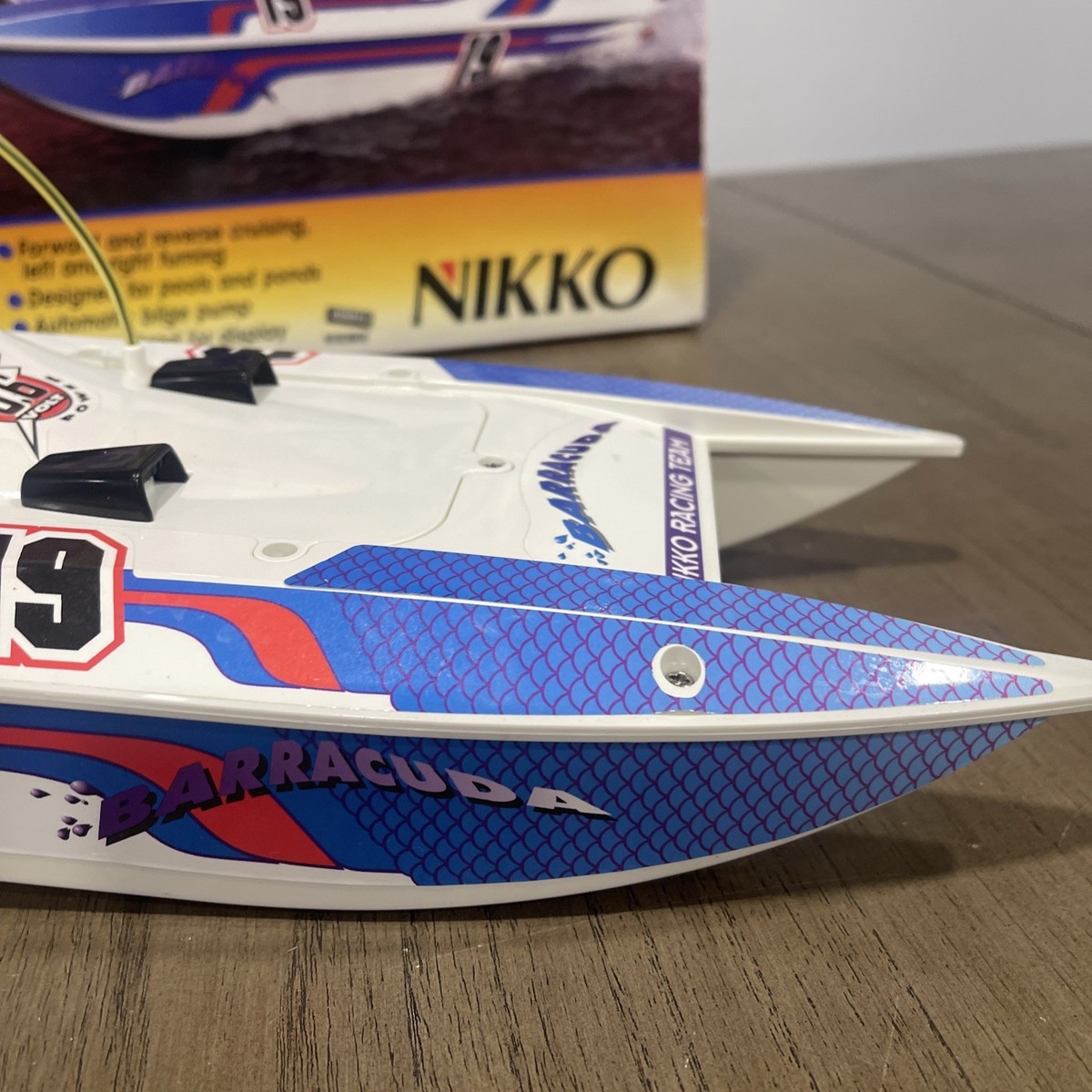 NIKKO Barracuda Thunder RC Electric Boat 9.6V 1988 Radio Control