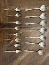 1847 Vintage Wm Rogers MFG Co Silver-Plated Flatware Set Tarnished