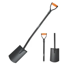 VEVOR Square Shovel Flat Shovel 48 in with D-Handle for Gardening & Digging
