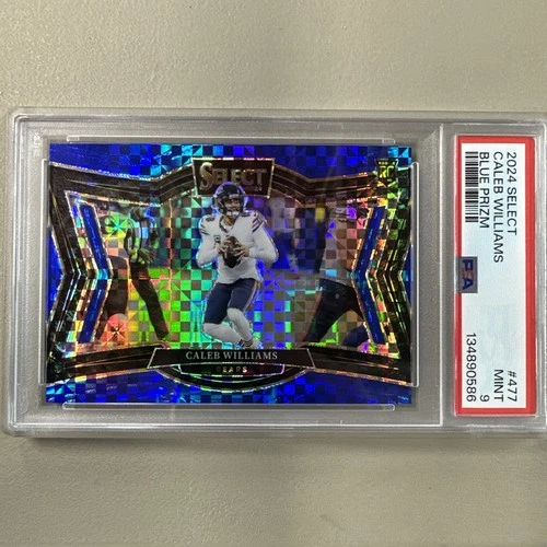2024 Panini Select - Field Level Caleb Williams #477 Blue Prizm  /75 (RC) PSA 9