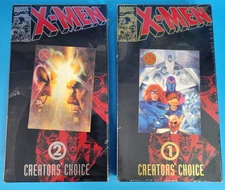 X-Men VHS Creators' Choice 1 & 2 Marvel Comics Card Set Pizza Hut 1993 Sealed