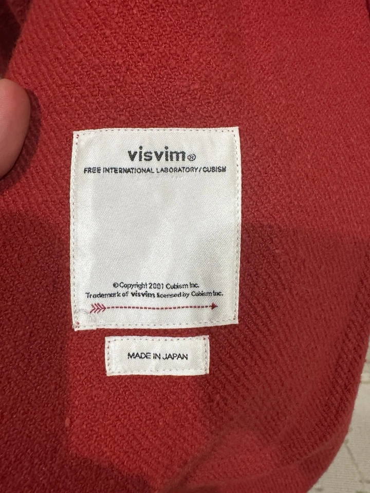 VISVIM Red Wool/Linen Coat 4/XL  - Image 3 of 4