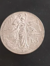 Italy 1911 5 Lire Extremely Rare - Vittorio Emanuele III
