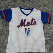 MLB New York Mets Boys' Pinstripe Pullover Jersey - size S 6/7