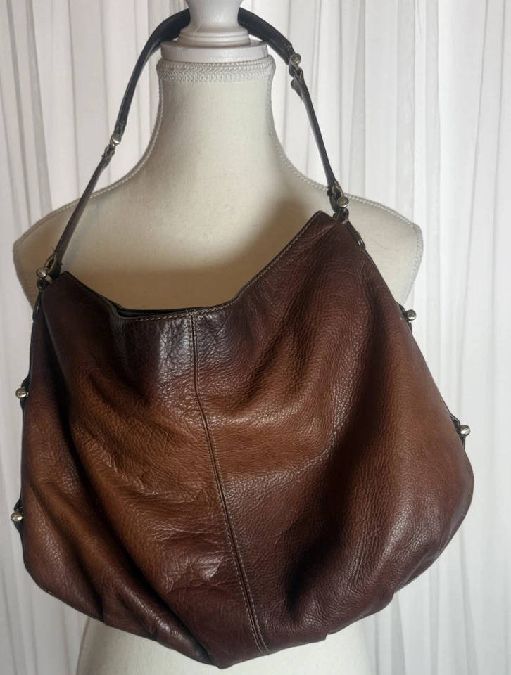 Liz Claiborne leather shoulder bag brown medium size SKU#231 - Image 2 of 4