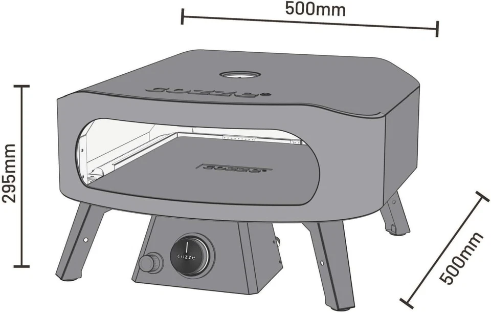 Forno pizza a gas 13" portatile, 500 °C, accensione automatica, termometro - Image 4 of 4