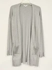 89th & Madison Women's Cardigan XL Gray Lightweight Knit Long Open Front Duster