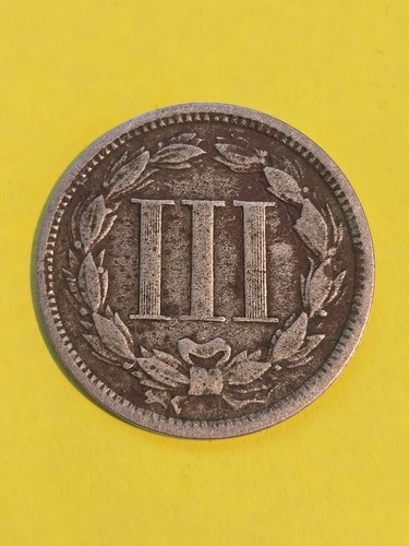 1868 3 Cent Nickel VG Condition Great Addition To Your Collection - Picture 2 of 3