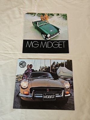 Vintage Lot Of 2 Original 1970 MIDGET DEALER BROCHURES 
