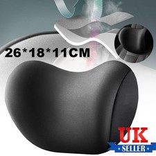 Black Car Seat Head Neck Rest Leather Support Cushion Pad HeadRest Soft Pillow