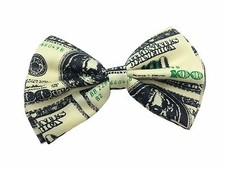 Money Design Polyester Tuxedo Classic BowTie Neckwear Unisex Pre-Tied Bow Tie