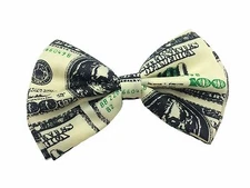 Money Design Polyester Tuxedo Classic BowTie Neckwear Unisex Pre-Tied Bow Tie 
