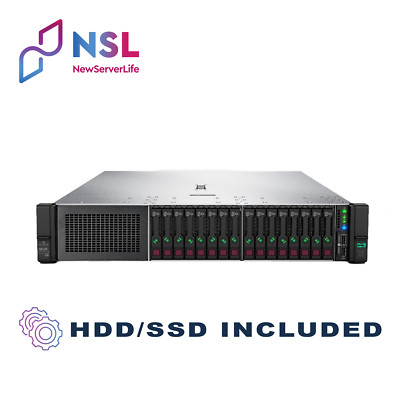 HP DL380 Gen10 16SFF 2x Gold 6248 2.5GHz =40C 256GB P408i-a 2x 1.2TB SAS 4xRJ45