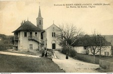 S10065 cpa 73 Grésin - La Mairie , les Ecoles, l'Eglise