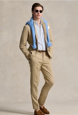 Polo Ralph Lauren Men's $398 Polo Soft Modern Linen Suit