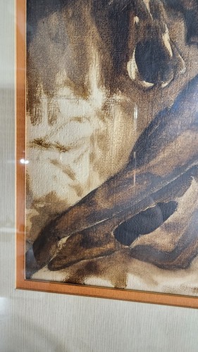 Beautiful watercolor and graphite artist-signed nude life study - Picture 4 of 8