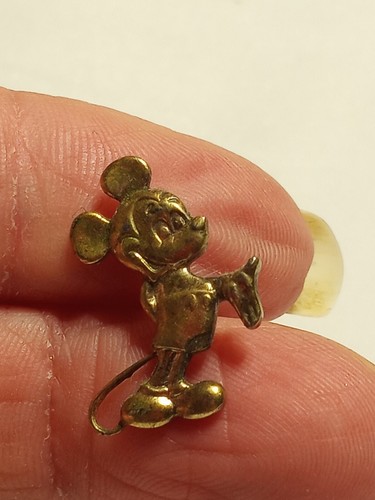 Vintage Walt Disney Sterling Silver With Gold Overlay Mickey Mouse Pin - Picture 2 of 6