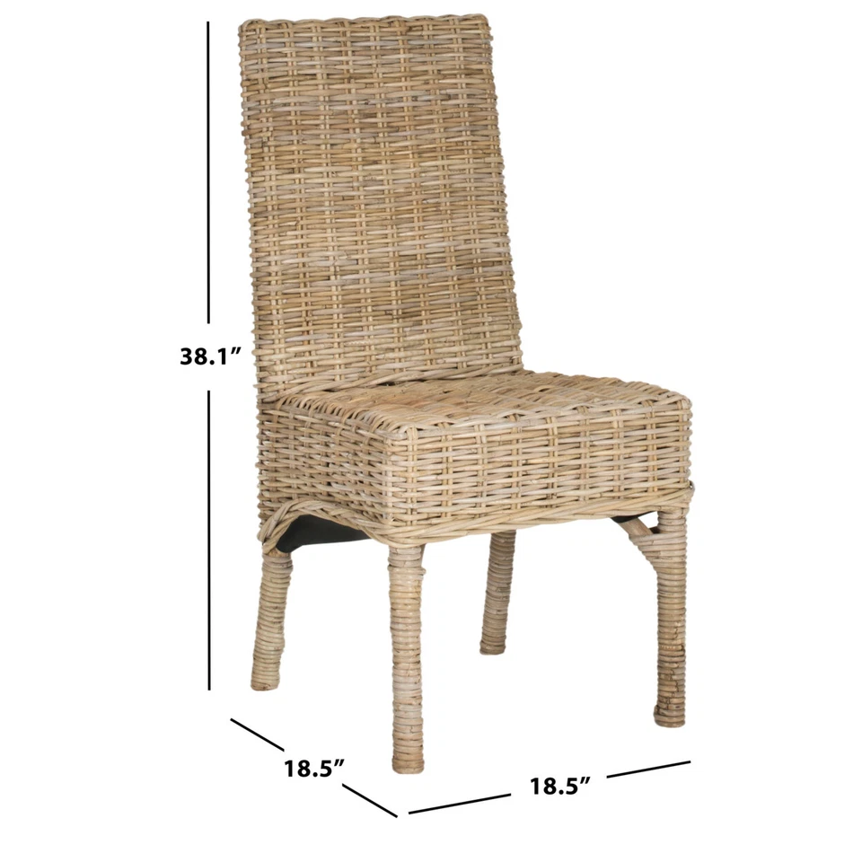 SAFAVIEH Beacon Side Chair Set of 2 | Natural | - Image 4 of 4