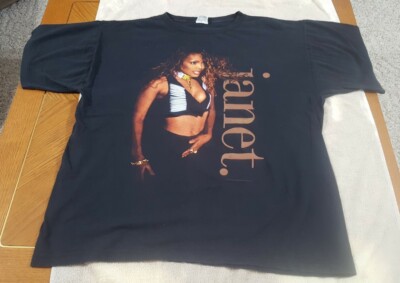 Vintage 90s Janet Jackson T Shirt 1993 1994 World Tour XL Concert 