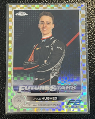 2022 Topps Chrome F1 #97 Jake Hughes Gold Checkered Flag Refractor #/50