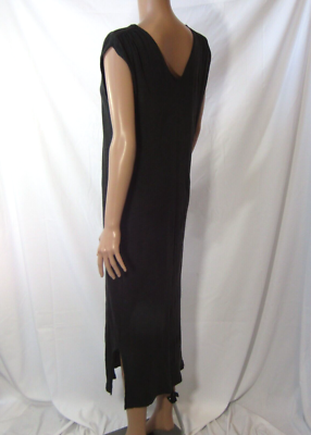 Robe Longue En Lin Noir Althusser – Taille 8, Occasion Très Bon état