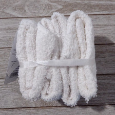 Mainstays White Cotton Washcloths 4 Pack 11"x11"