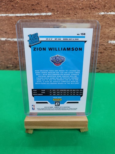 2019-20 Optic RATED ROOKIE Pelicans Zion Williamson # 158 - Picture 2 of 2