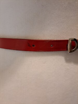 Dolce and Gabbana Women\'s Italian Red Leather Skinny Belt Size 65 / XS Dolce and Gabbana Women main image 4