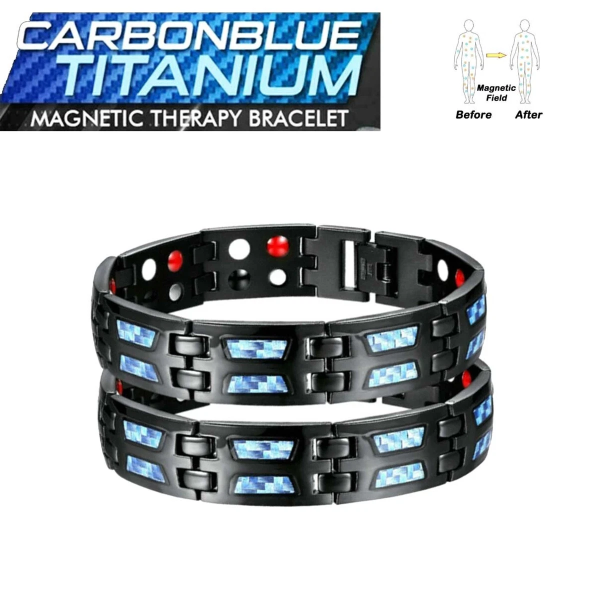 Mens titanium shop magnetic therapy bracelet